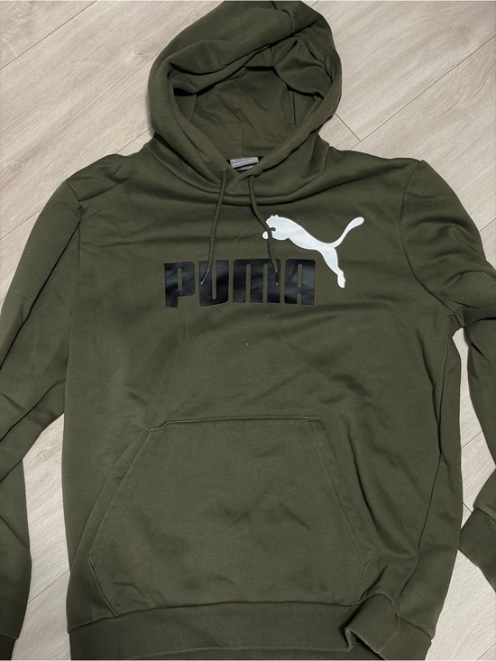 Puma Other - Puma Olive Green Crewneck Hoodie with Black and White Logos